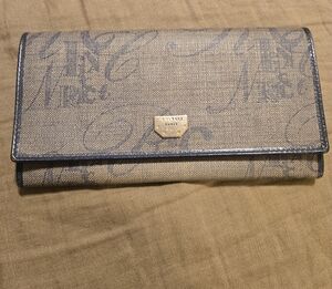Nina Ricci Blue and Tan Wallet
